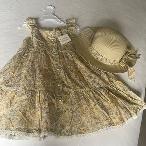 NWT Spring dress and Hat size 5